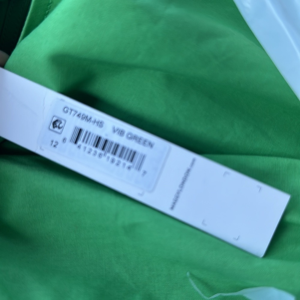 Maggy London Halter Neck Stretch Cotton Midi Dress Vibrant Green Size 12 NWT - Picture 7 of 10